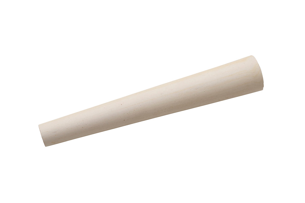 Tapered white ceramic soldering mandrel.