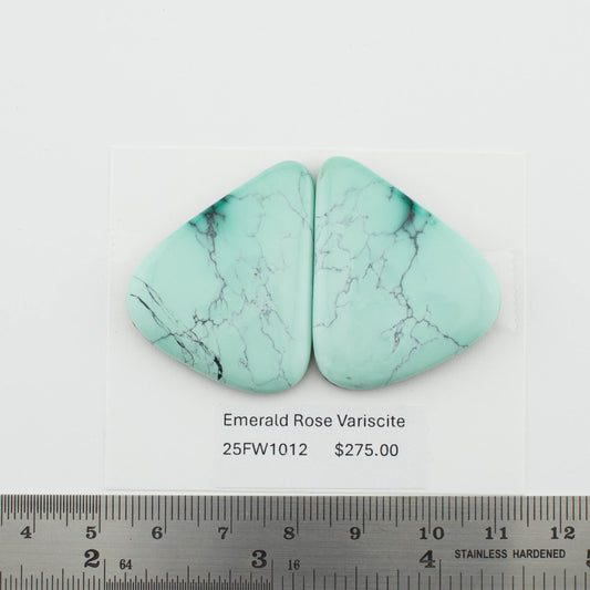 Emerald Rose Variscite Pairs