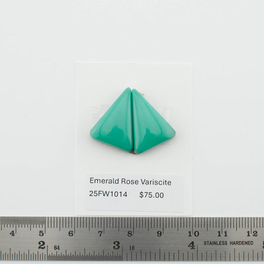Emerald Rose Variscite Pairs