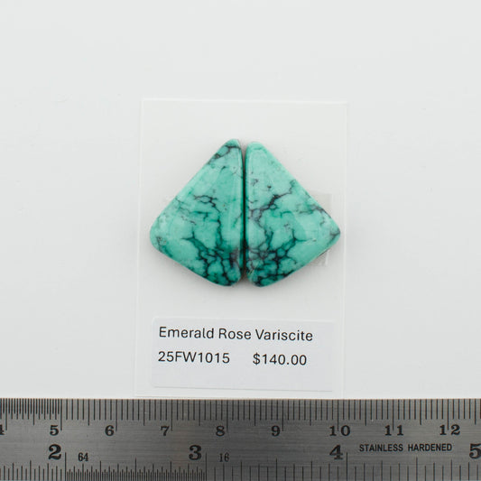 Emerald Rose Variscite Pairs