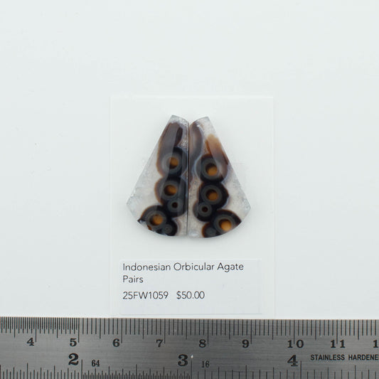 Indonesian Orbicular Agate Pairs