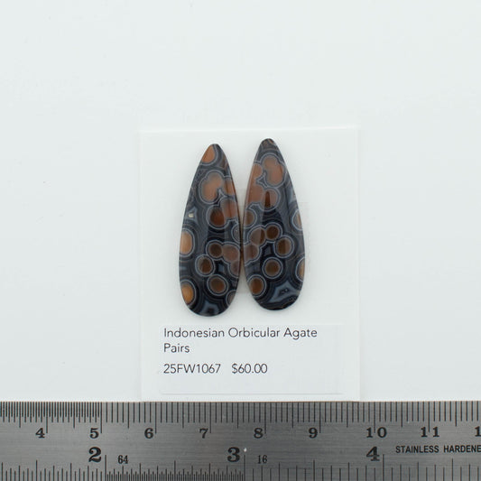 Indonesian Orbicular Agate Pairs
