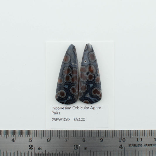 Indonesian Orbicular Agate Pairs