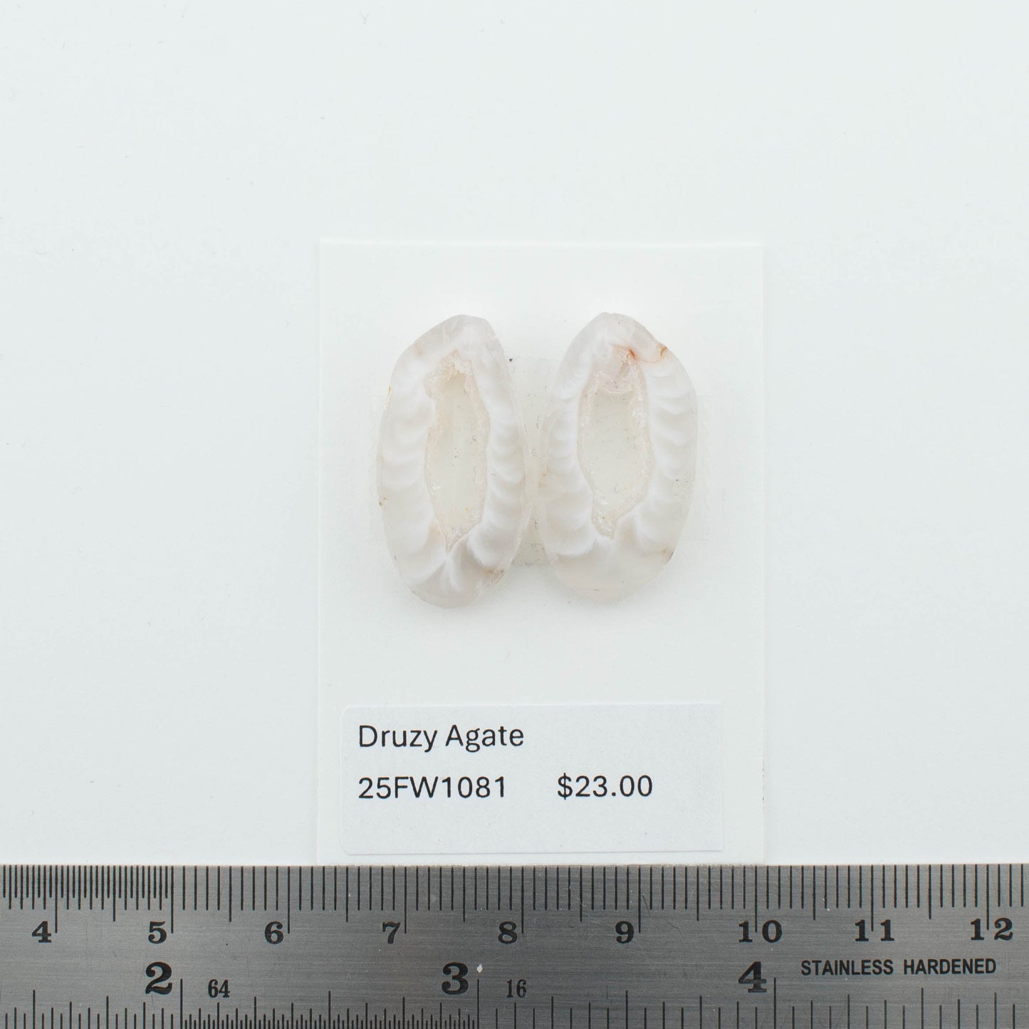 Druzy Agate Slice Pairs