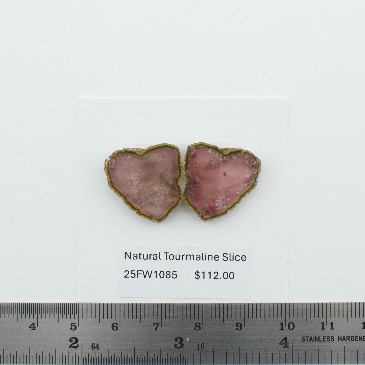 Natural Tourmaline Slice Pair