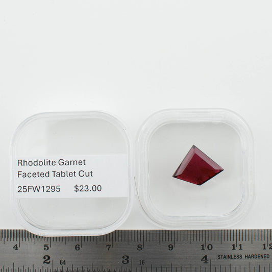 Rhodolite Garnet Faceted Tablet Cut