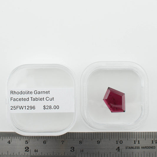 Rhodolite Garnet Faceted Tablet Cut
