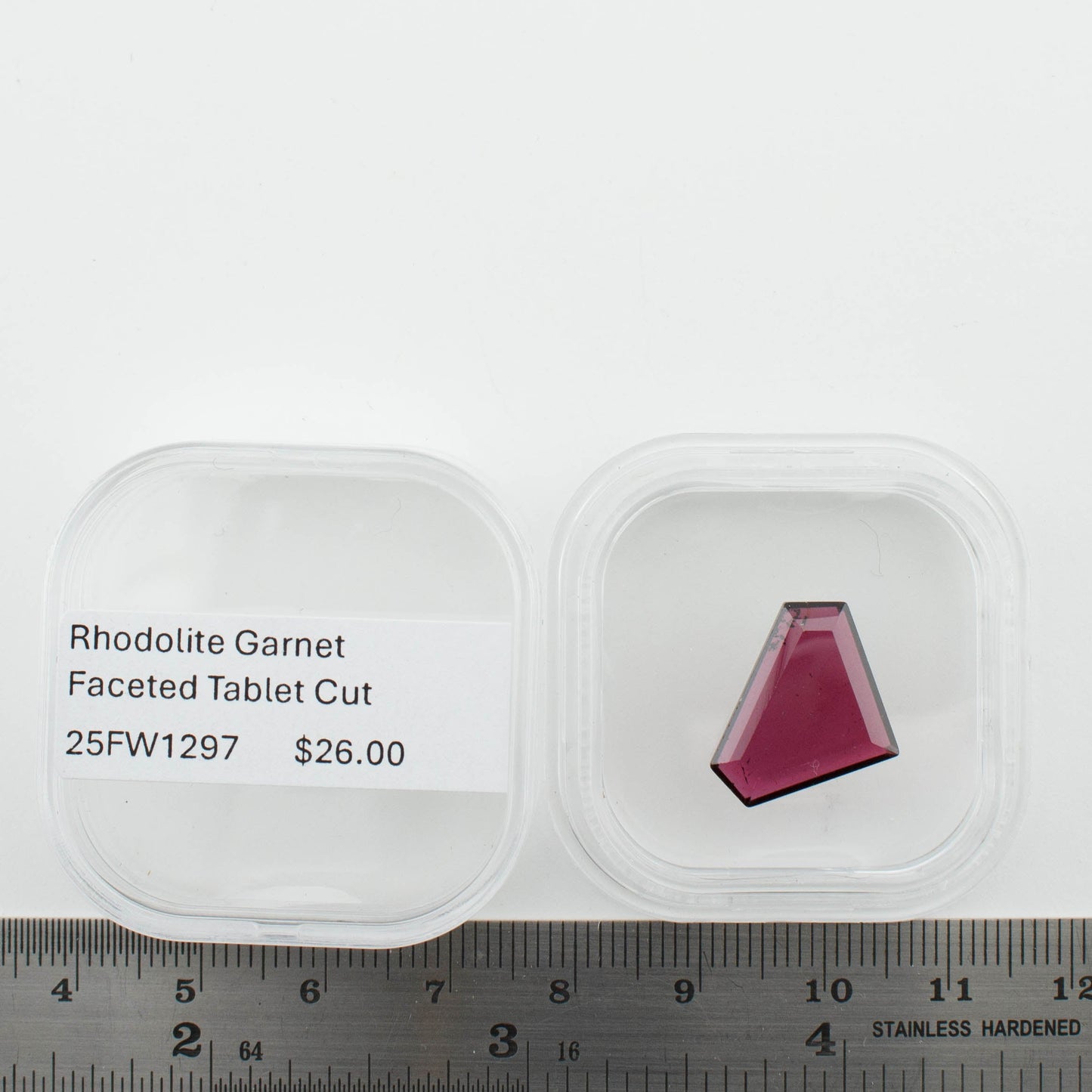 Rhodolite Garnet Faceted Tablet Cut