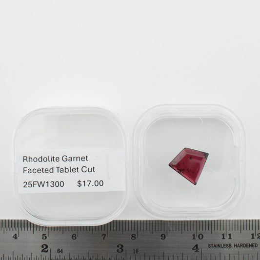 Rhodolite Garnet Faceted Tablet Cut