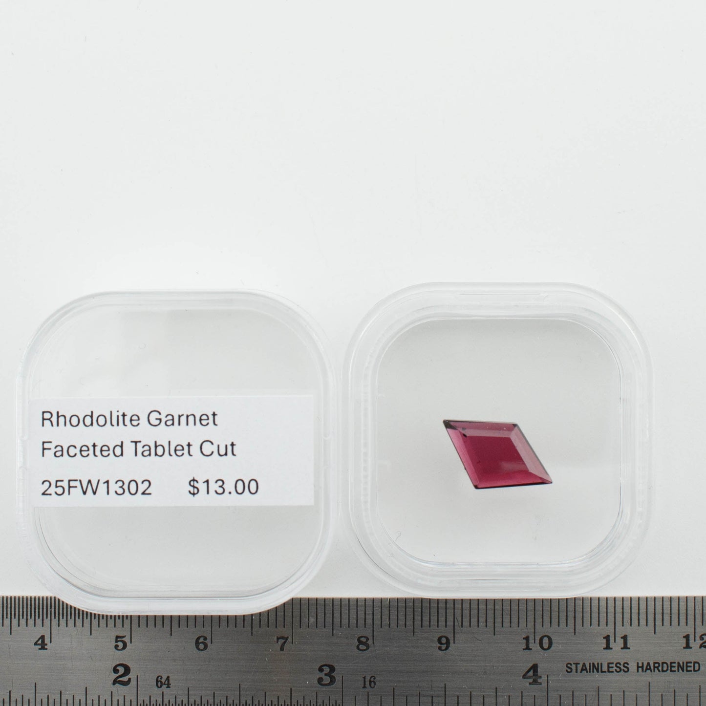 Rhodolite Garnet Faceted Tablet Cut