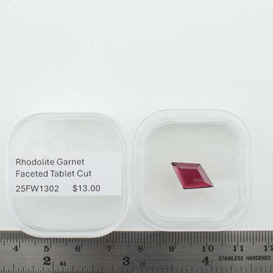 Rhodolite Garnet Faceted Tablet Cut