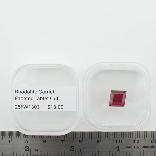 Rhodolite Garnet Faceted Tablet Cut