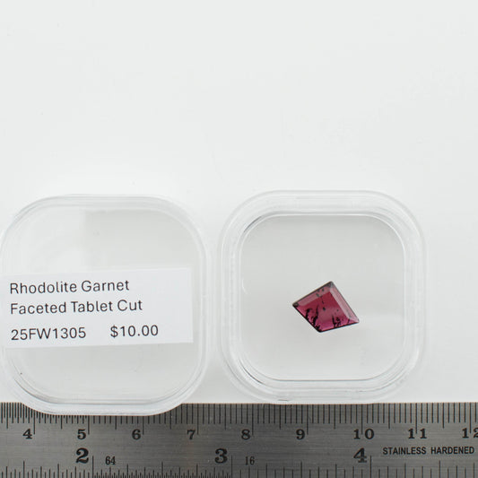 Rhodolite Garnet Faceted Tablet Cut