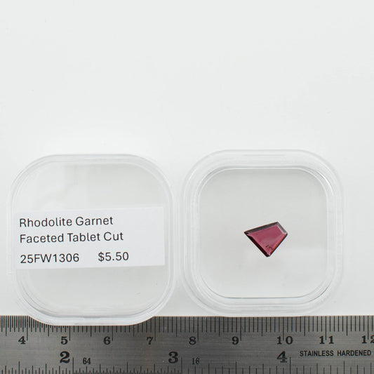 Rhodolite Garnet Faceted Tablet Cut