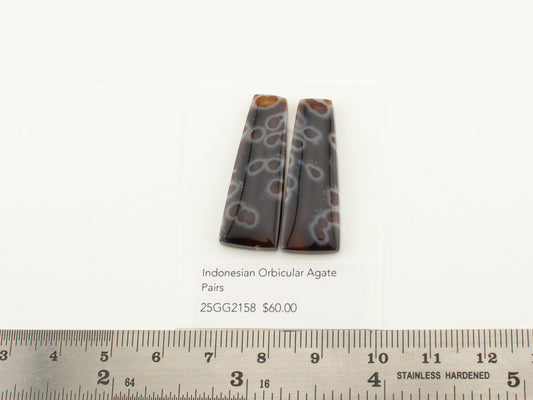 Indonesian Orbicular Agate Pairs