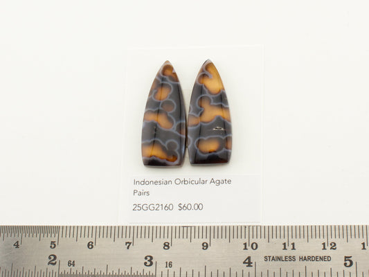 Indonesian Orbicular Agate Pairs