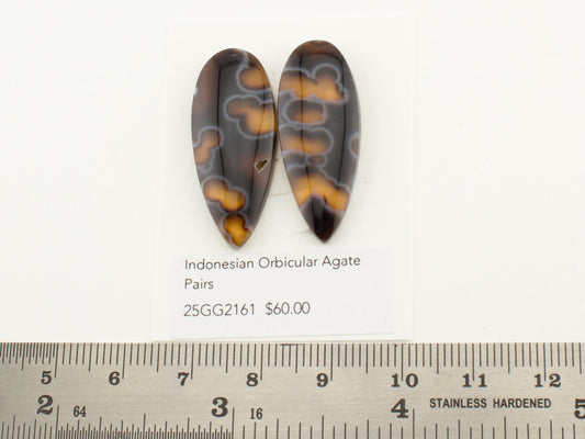 Indonesian Orbicular Agate Pairs