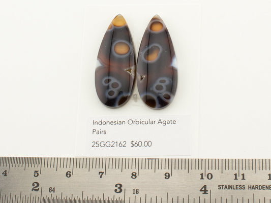 Indonesian Orbicular Agate Pairs