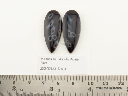 Indonesian Orbicular Agate Pairs