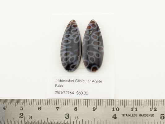 Indonesian Orbicular Agate Pairs