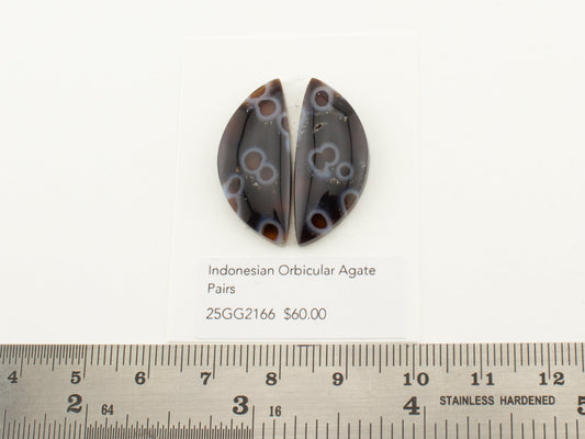 Indonesian Orbicular Agate Pairs
