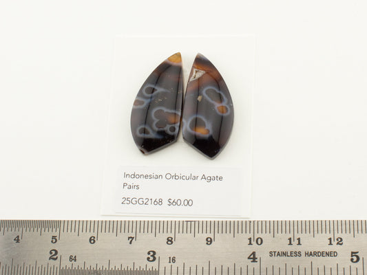 Indonesian Orbicular Agate Pairs