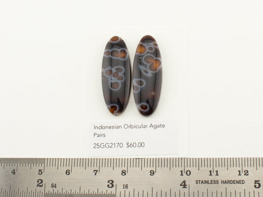 Indonesian Orbicular Agate Pairs