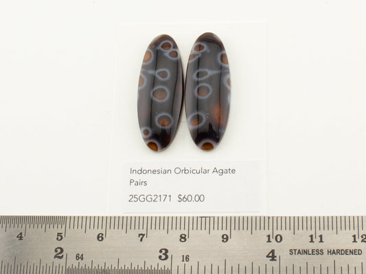 Indonesian Orbicular Agate Pairs