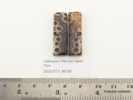 Indonesian Orbicular Agate Pairs