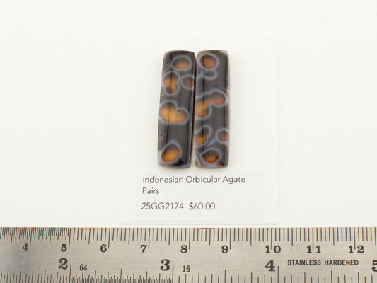 Indonesian Orbicular Agate Pairs