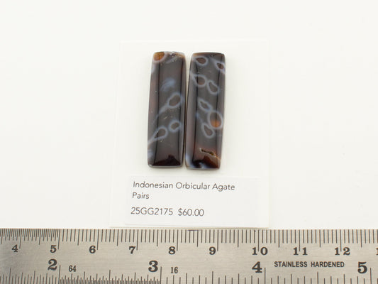 Indonesian Orbicular Agate Pairs