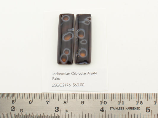 Indonesian Orbicular Agate Pairs