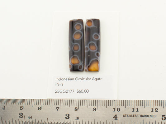 Indonesian Orbicular Agate Pairs