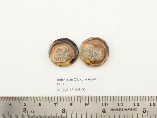 Indonesian Orbicular Agate Pairs