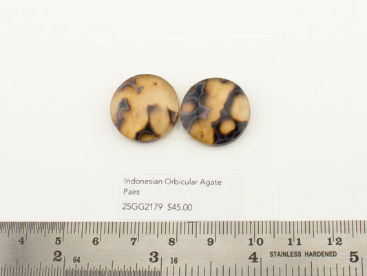 Indonesian Orbicular Agate Pairs