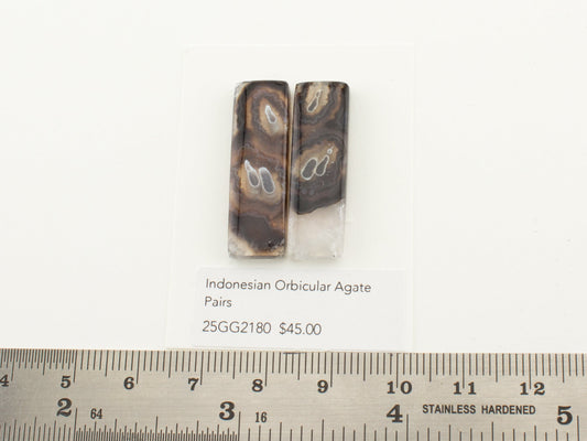 Indonesian Orbicular Agate Pairs