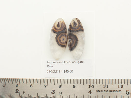 Indonesian Orbicular Agate Pairs