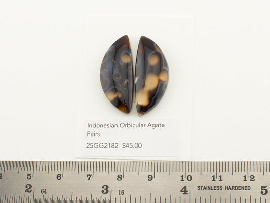 Indonesian Orbicular Agate Pairs