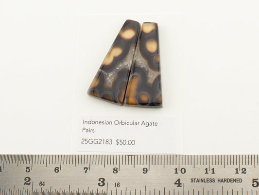 Indonesian Orbicular Agate Pairs