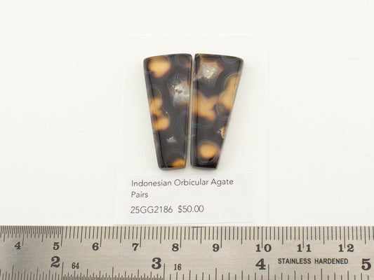 Indonesian Orbicular Agate Pairs