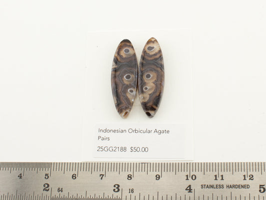 Indonesian Orbicular Agate Pairs