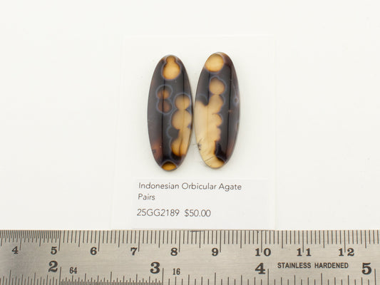 Indonesian Orbicular Agate Pairs