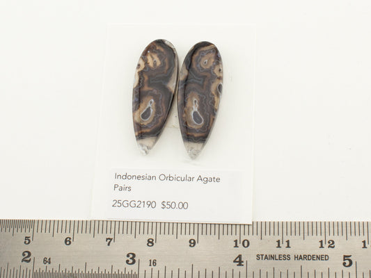 Indonesian Orbicular Agate Pairs