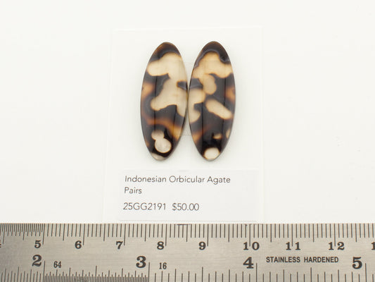 Indonesian Orbicular Agate Pairs