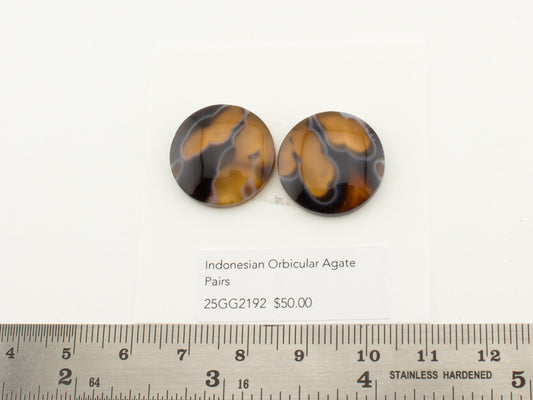 Indonesian Orbicular Agate Pairs