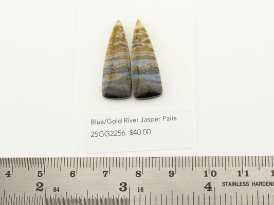 Blue/Gold River Jasper Pairs
