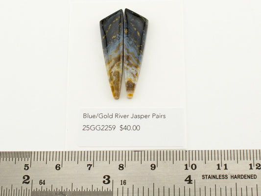 Blue/Gold River Jasper Pairs