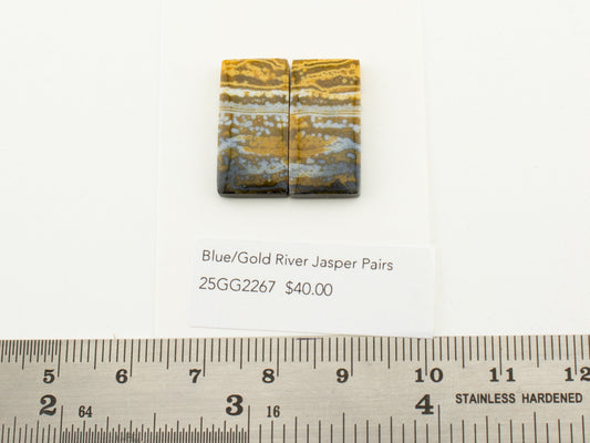 Blue/Gold River Jasper Pairs