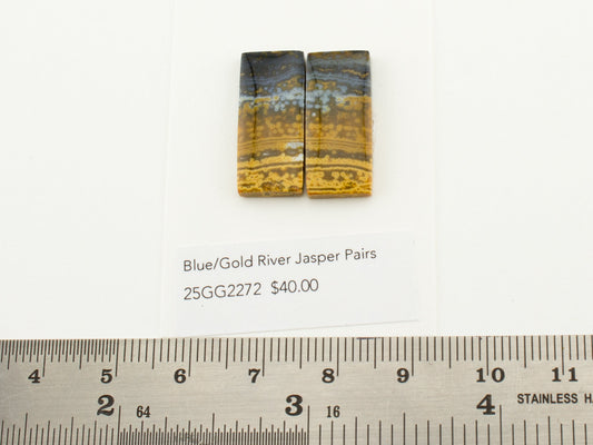 Blue/Gold River Jasper Pairs