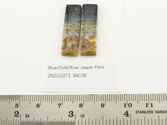 Blue/Gold River Jasper Pairs